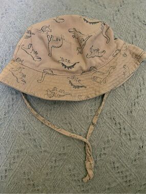 Dinosaur Bucket Hat, 1-2 Year Old, Sun Hat, Mesh Lining, Adjustable Chin Strap